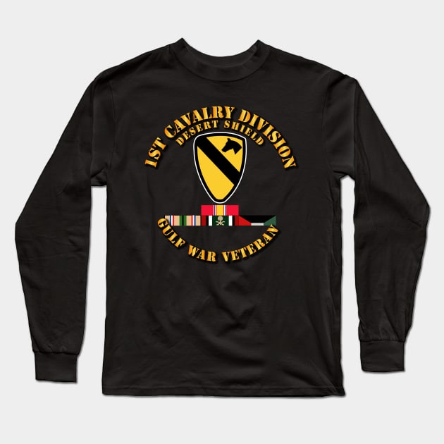 1st Cavalry Division - Desert Shield w Svc Long Sleeve T-Shirt by twix123844